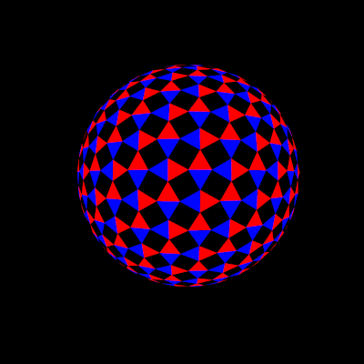 Kugeloberfläche aus Drei- und Vierecken